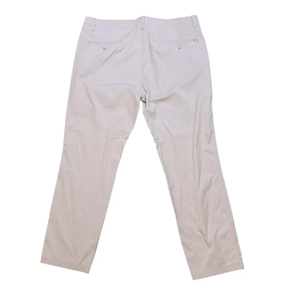 Duck Head Khaki Tech Pants Mens Beige Straight Leg Stretch Preppy Size 38/30